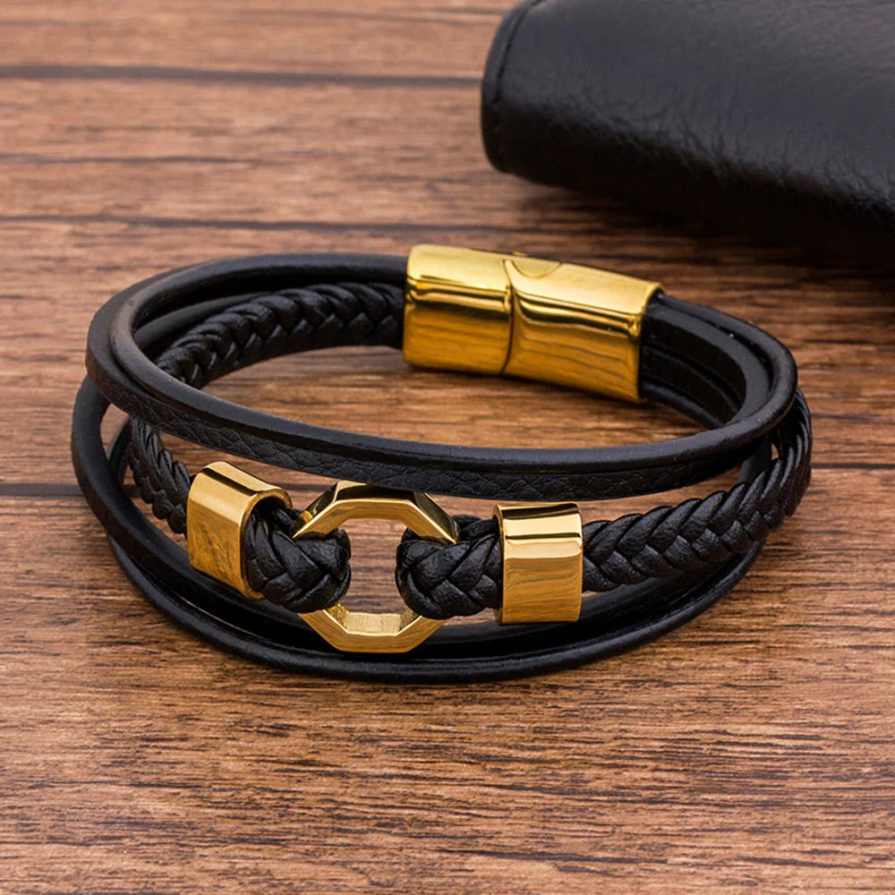Tendy Braided Leather Bracelet