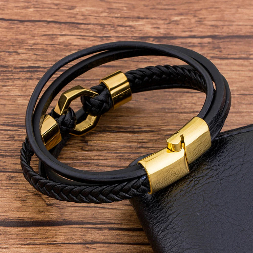 Tendy Braided Leather Bracelet