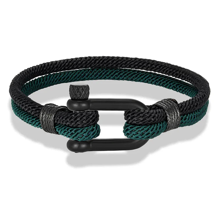 Double Strand Rope & Steel Bracelet