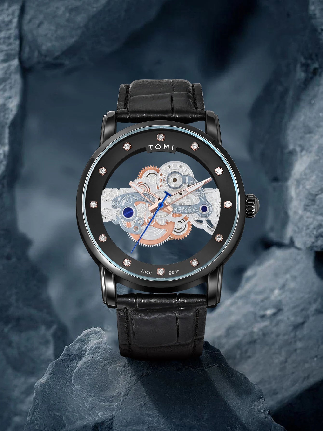 TOMI-T102 Automatic Leather Watch
