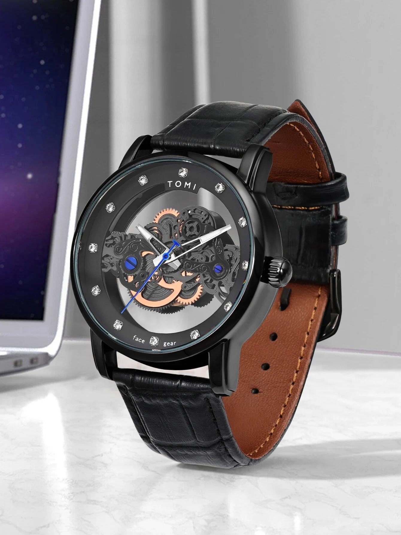 TOMI-T102 Automatic Leather Watch