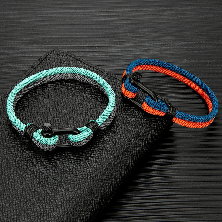 Double Strand Rope & Steel Bracelet
