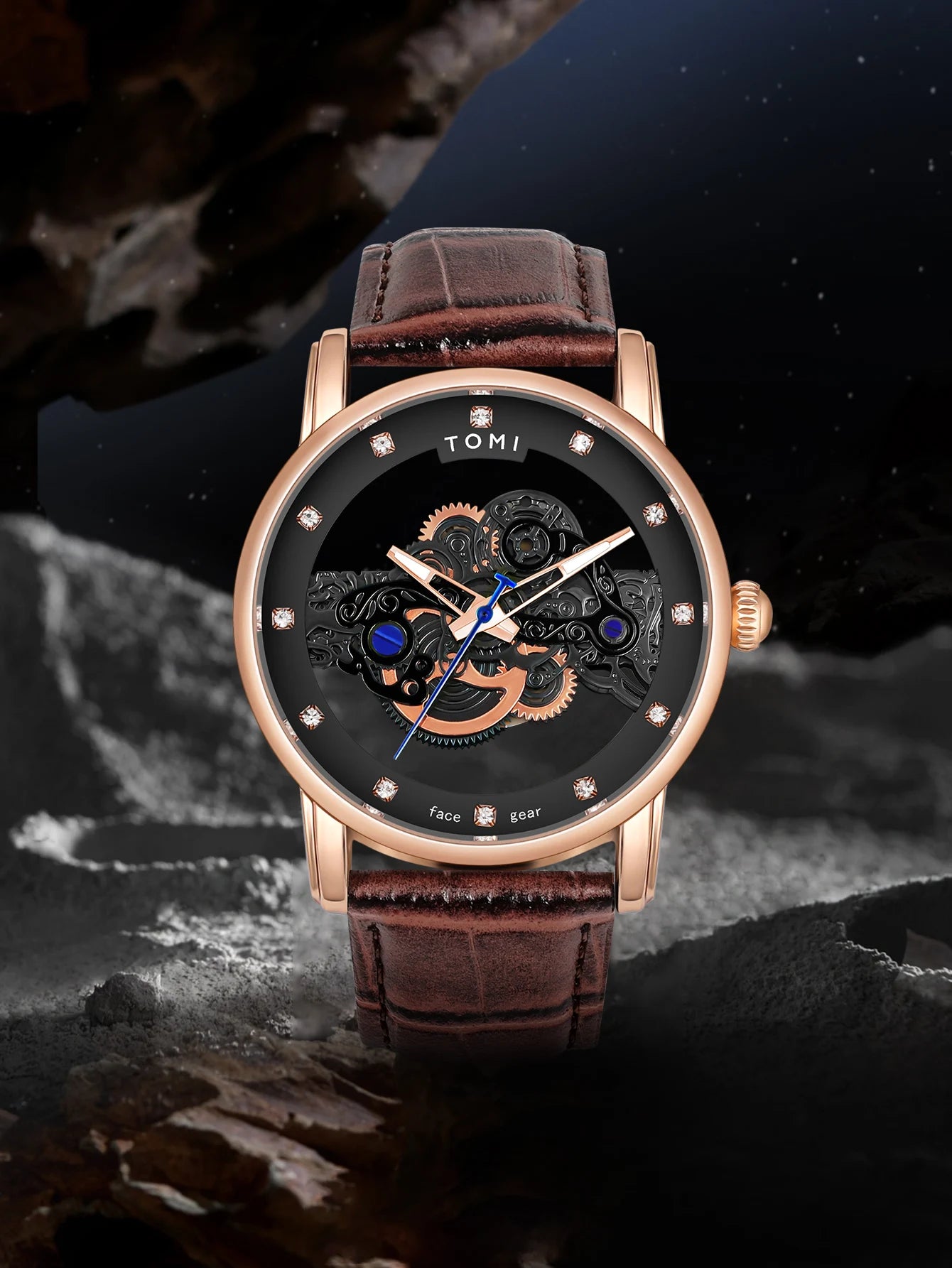 TOMI-T102 Automatic Leather Watch