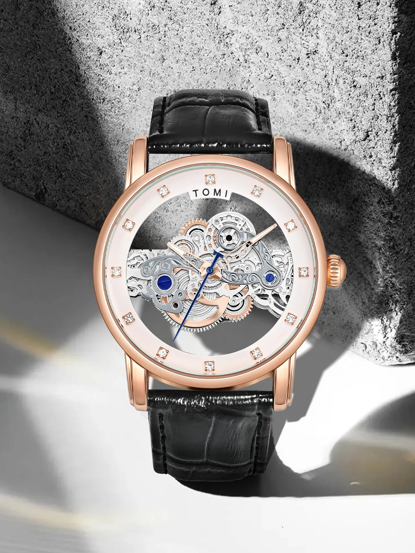 TOMI-T102 Automatic Leather Watch