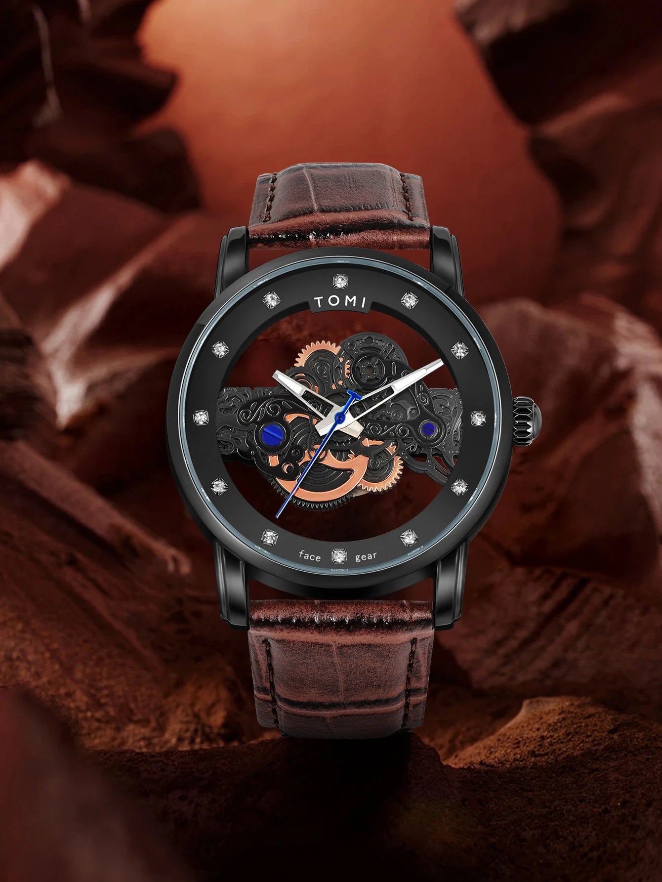 TOMI-T102 Automatic Leather Watch